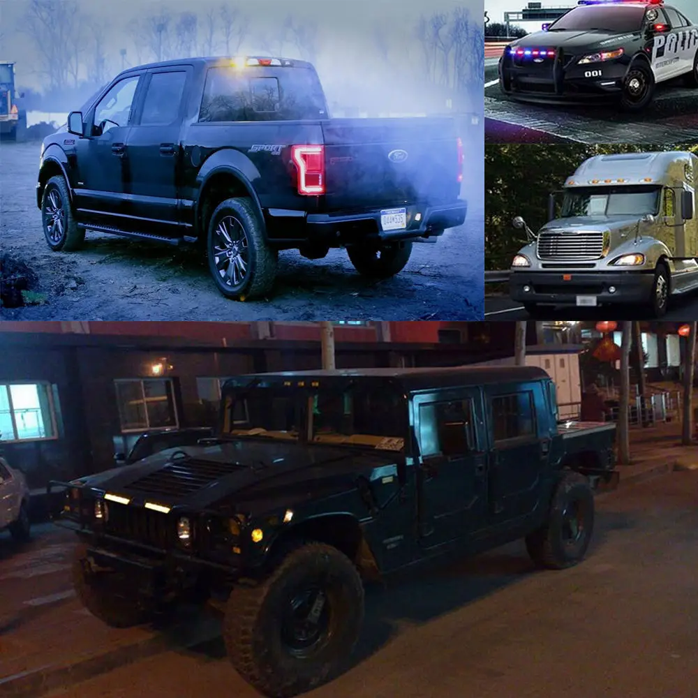 Бесплатная доставка 10x Белый/янтарный 4 светодиодный аварийный для автомобиля