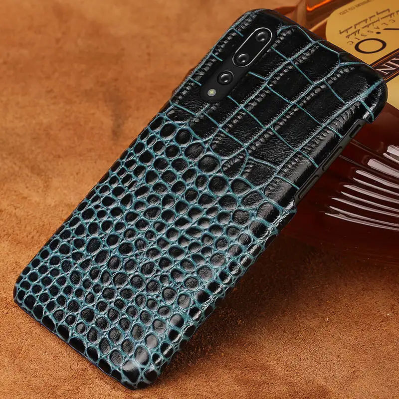 Синий Чехол для телефона из натуральной кожи для huawei P20 Pro mate 20 P30 Lite Pro p smart, роскошные задние Чехлы для Honor 10i 20 Pro 10 8X 9x - Цвет: Синий