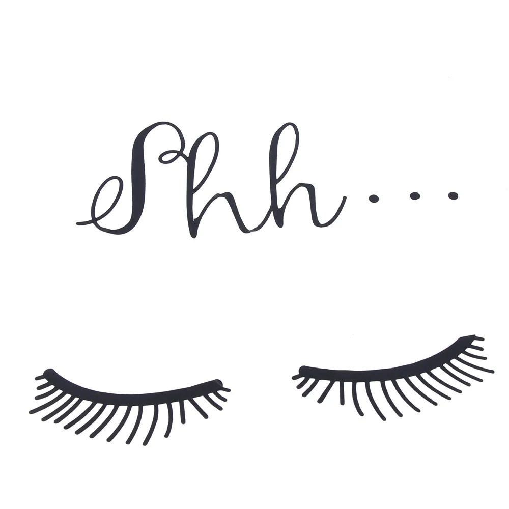 LESUPERAY милые красивые виниловые наклейки на стену с ресницами дверные для