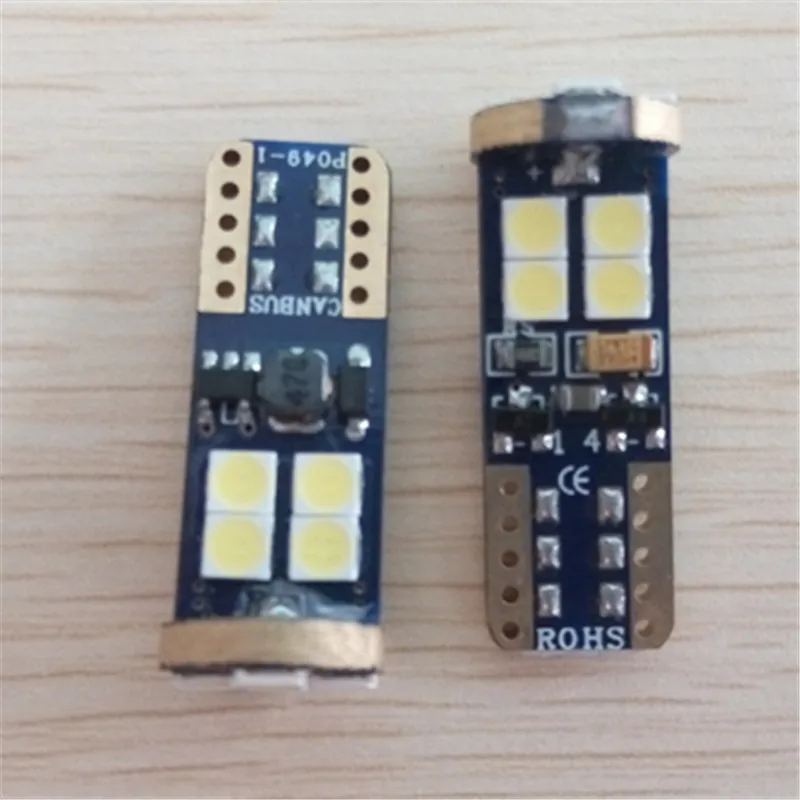 W5W T10 светодиодный OBC Canbus 12 SMD 3030 ошибок 168 194 лампа для салона автомобиля купольная