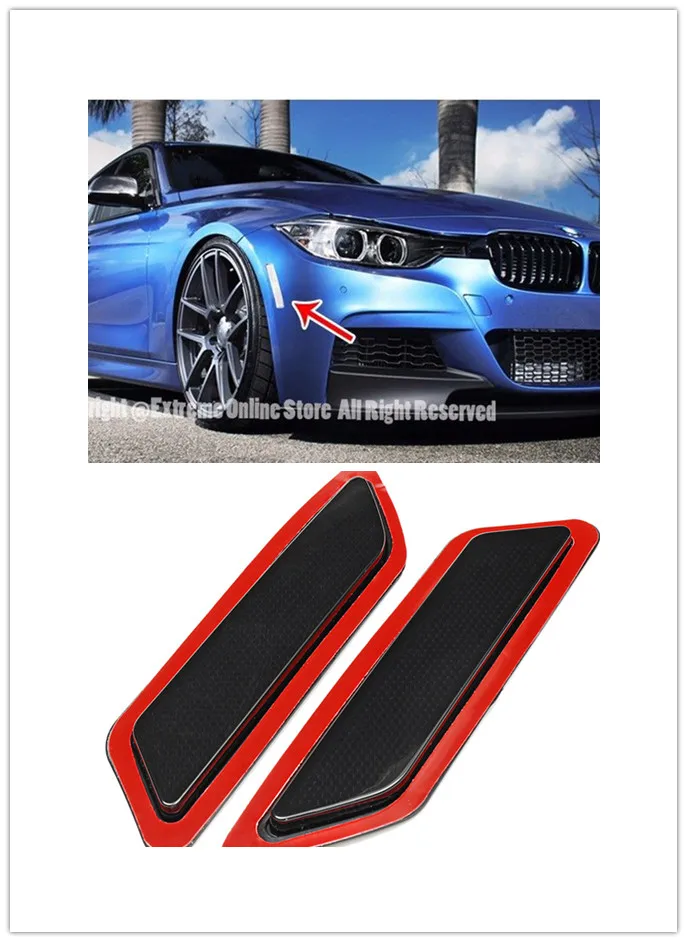 Одна пара 2x отражателей бампера боковой габаритный светильник черный для BMW 3