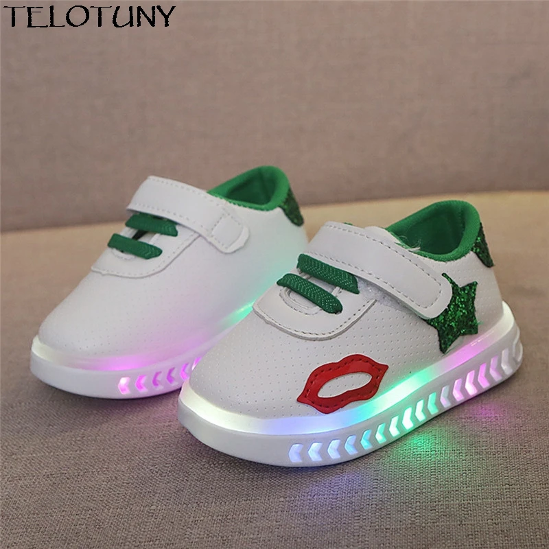 TELOTUNY 2018 Children Kids Baby Infant Toddler Girls Boys Lightning LED Luminous Sport Shoes Sneakers IU30 | Детская одежда и