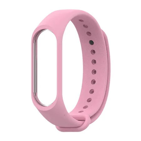 Pink Браслет для Xiaomi mi band 4 3 спортивный ремешок силиконовый ремешок для mi band 3 умные аксессуары mi band 4 Correa mi band 3 band 4 - Цвет: Pink