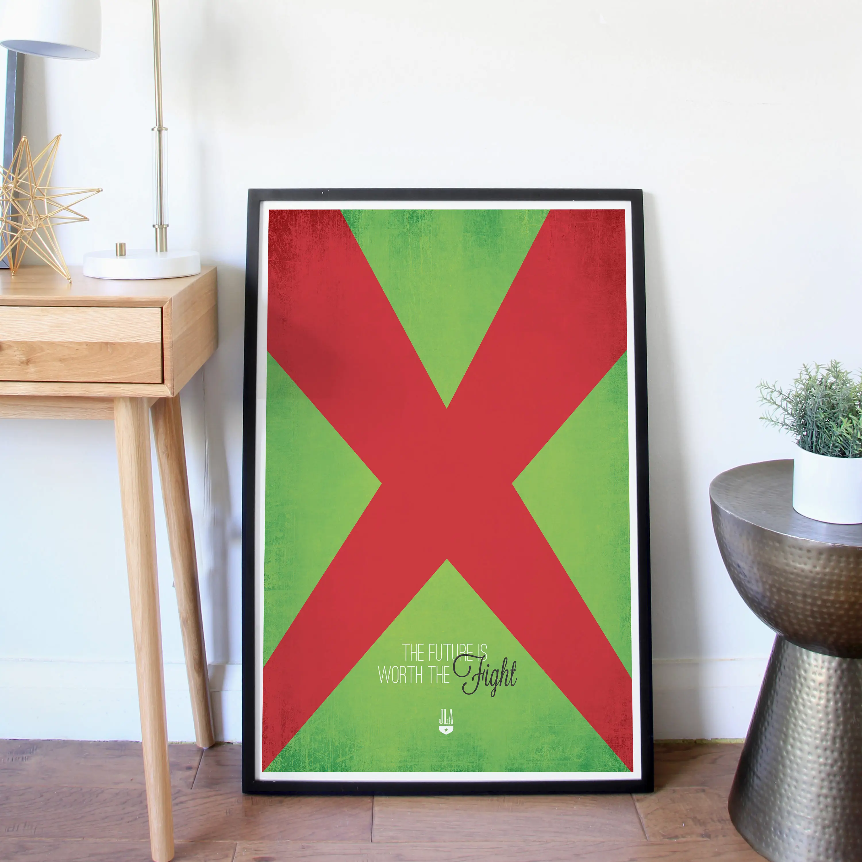 Martian Manhunter Лига Справедливости Америки минималистичный Печатный настенный