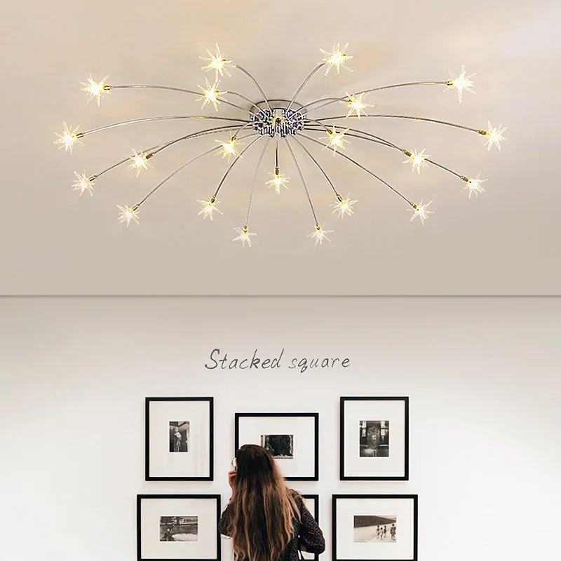 

Современный потолочный светильник со звездами для гостиной, спальни, детской комнаты, ЛАМПОЧКА G4, светильник светильники для дома