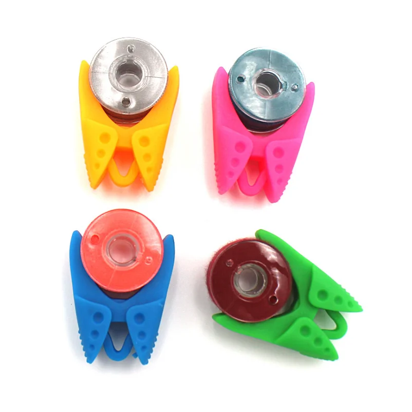 Держатель для бобины силиконовая резьба иглы цветные мягкие зажимы и швейные