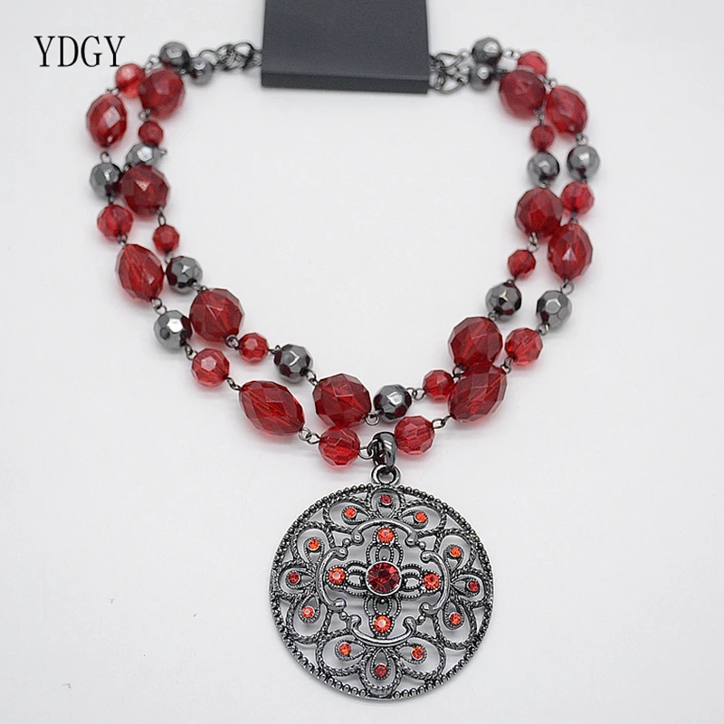 Женское Двухслойное ожерелье YDGY с бусинами в богемном стиле блестящие украшения