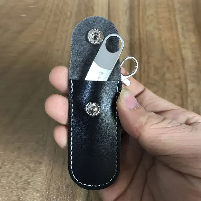 Универсальный USB флэш кожаный защитный чехол для хранения черный портативный защитный чехол с кольцом для ключей родий Омар застежка зажим шкафчик