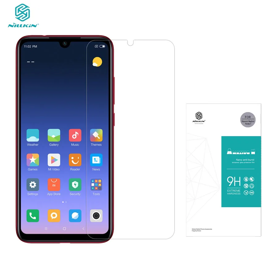 Для Xiaomi Redmi Note 7 закаленное стекло Note 7S стеклянная Защитная пленка для экрана Nillkin H Защитное стекло для Redmi Note7 Pro
