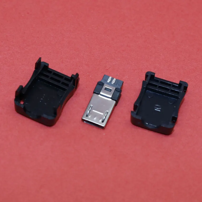 

ChengHaoRan 1 Set 3 in 1 DIY Weldable Micro Male USB plug,5pin Micro USB male Connector repair digital product,long size MA-005