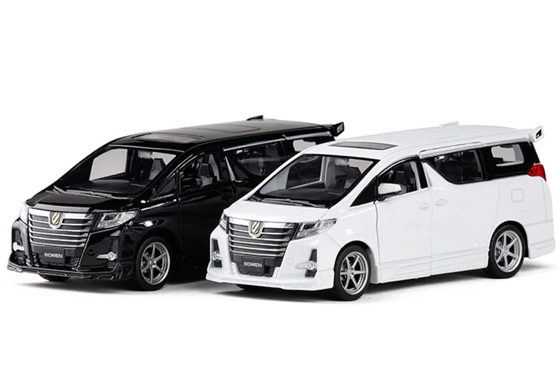 1:32 Alphard MPV модель из сплава металлические игрушечные машинки, открываемая дверь, звуковой светильник, литые под давлением автомобильные игрушки для детей и взрослых, коллекция подарков