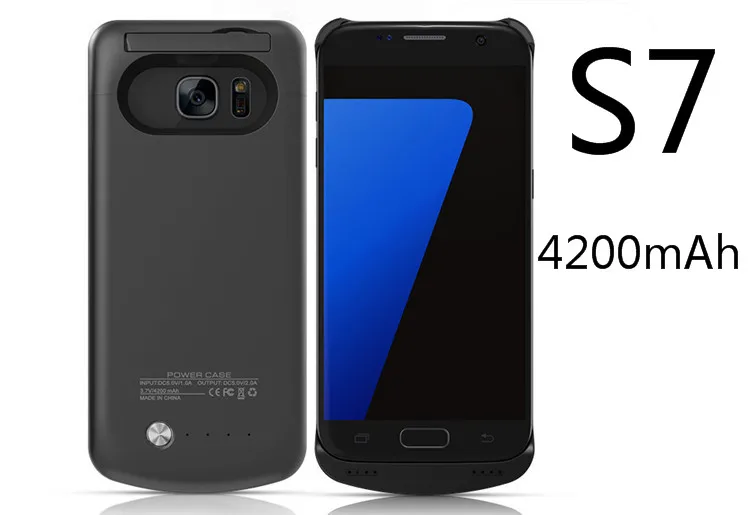 Чехол для аккумулятора S6 Silm для samsung Galaxy Note 5, чехол для зарядного устройства для Galaxy S7 S6 Edge Plus, противоударный чехол для внешнего аккумулятора - Цвет: S7-Black