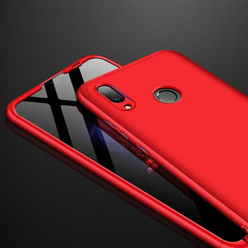 Для huawei P Smart чехол 360 полная защита ультра тонкий чехол s для huawei Honor 10 Lite Psmart задняя крышка Coque - Цвет: Red