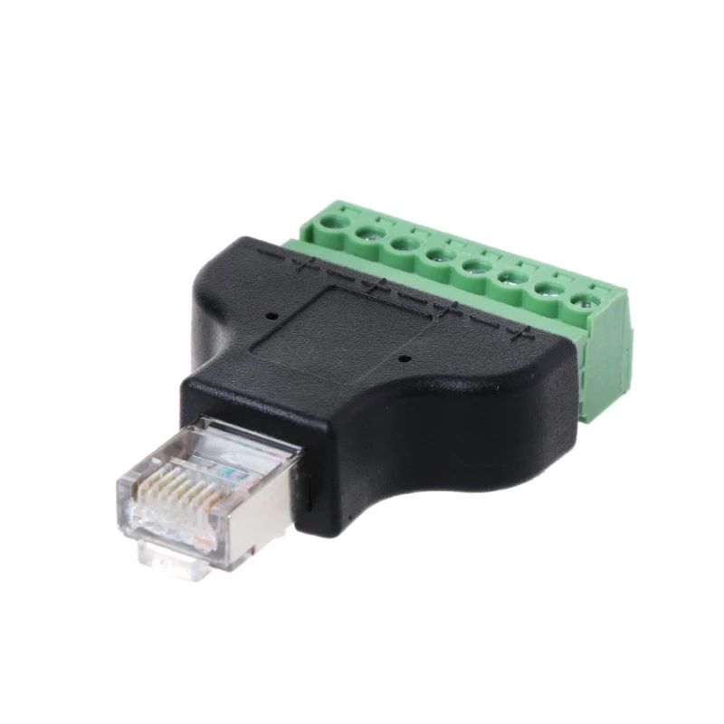 RG45 8P8C Pin Metal Cable Modular Plugs Screw Binding Post Terminals Adapter | Обустройство дома