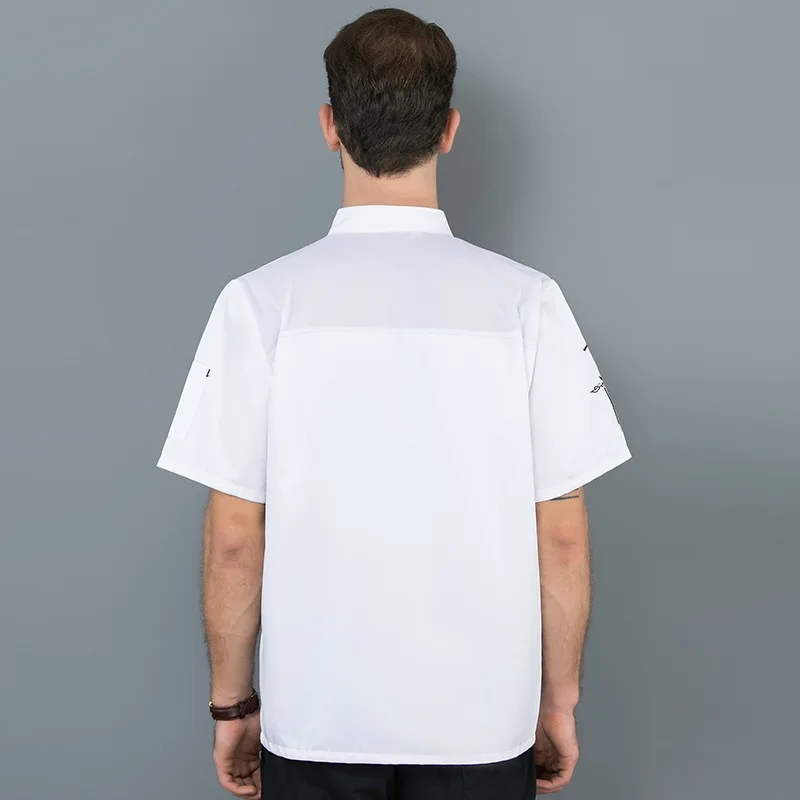 Мужская офисная форма шеф повара с коротким рукавом для кухни выпекания