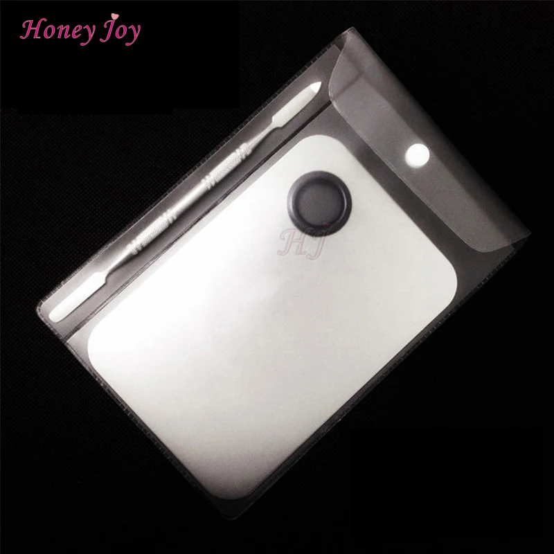 1 Набор палитра цветов для макияжа паллет пластина из нержавеющей стали с ложкой