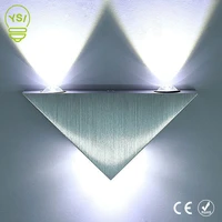 led wall lamp modern triangle wall light aluminum 3w 85 265v creative industrial light for bedroom home lighting wall sconce