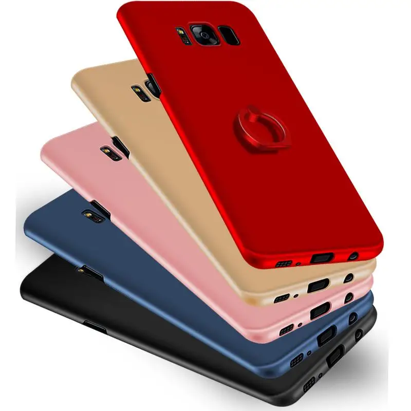 Olaf New Plastic PC Ultra Slim Kickstand Mobile Phone Case For iPhone Samsung Galaxy S8 Plus Matel Finger Ring Holder Cover | Мобильные