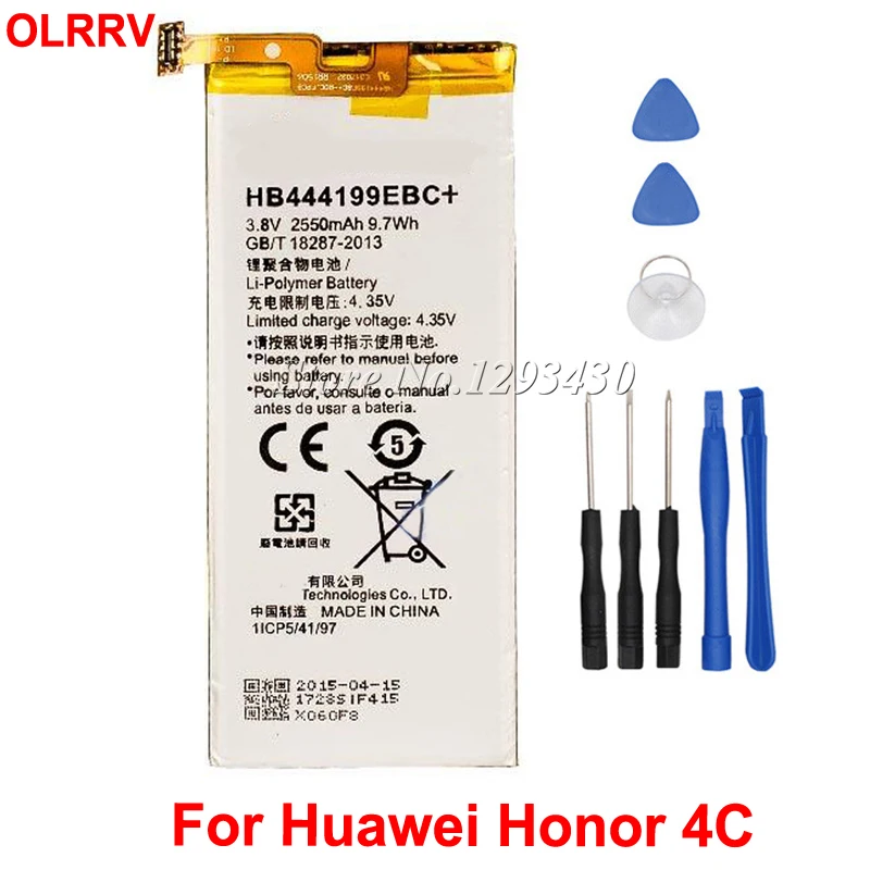 2550mAh HB444199EBC + аккумулятор для Huawei Honor 4C C8818 CHM CL00 TL00H G Play Mini Инструменты|battery for