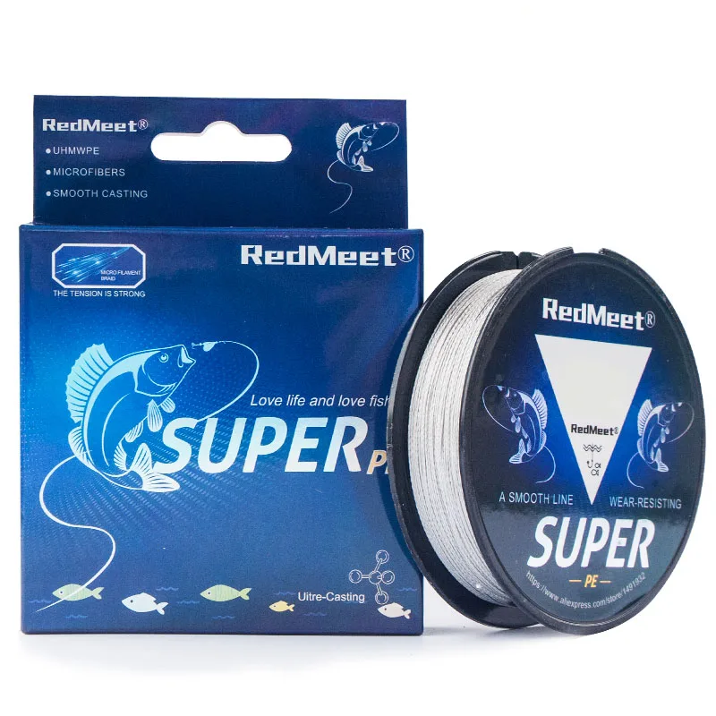 RedMeet 500M MONSTER X4 плетеная рыболовная леска 4 нити японская супер ПЭ многонитевая 12