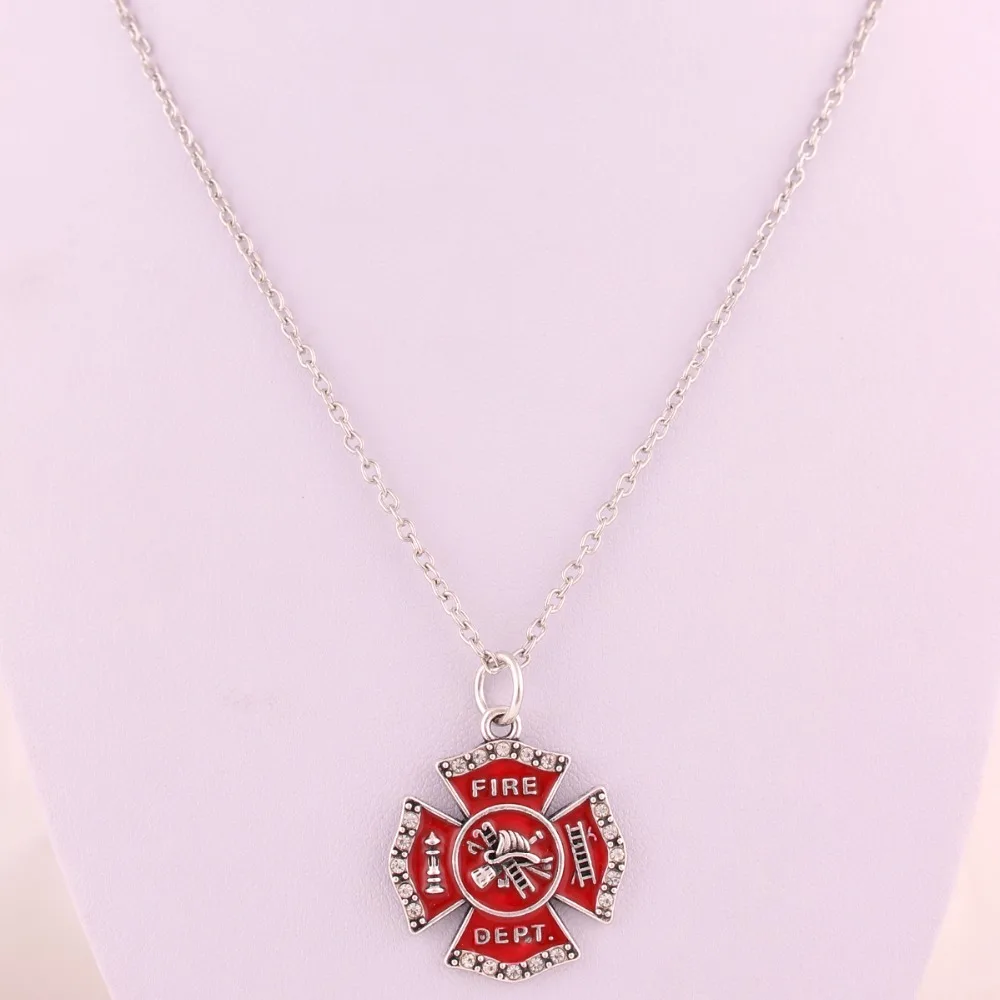 10 шт./лот цинковый сплав античный посеребренный металлический знак Fire Dept