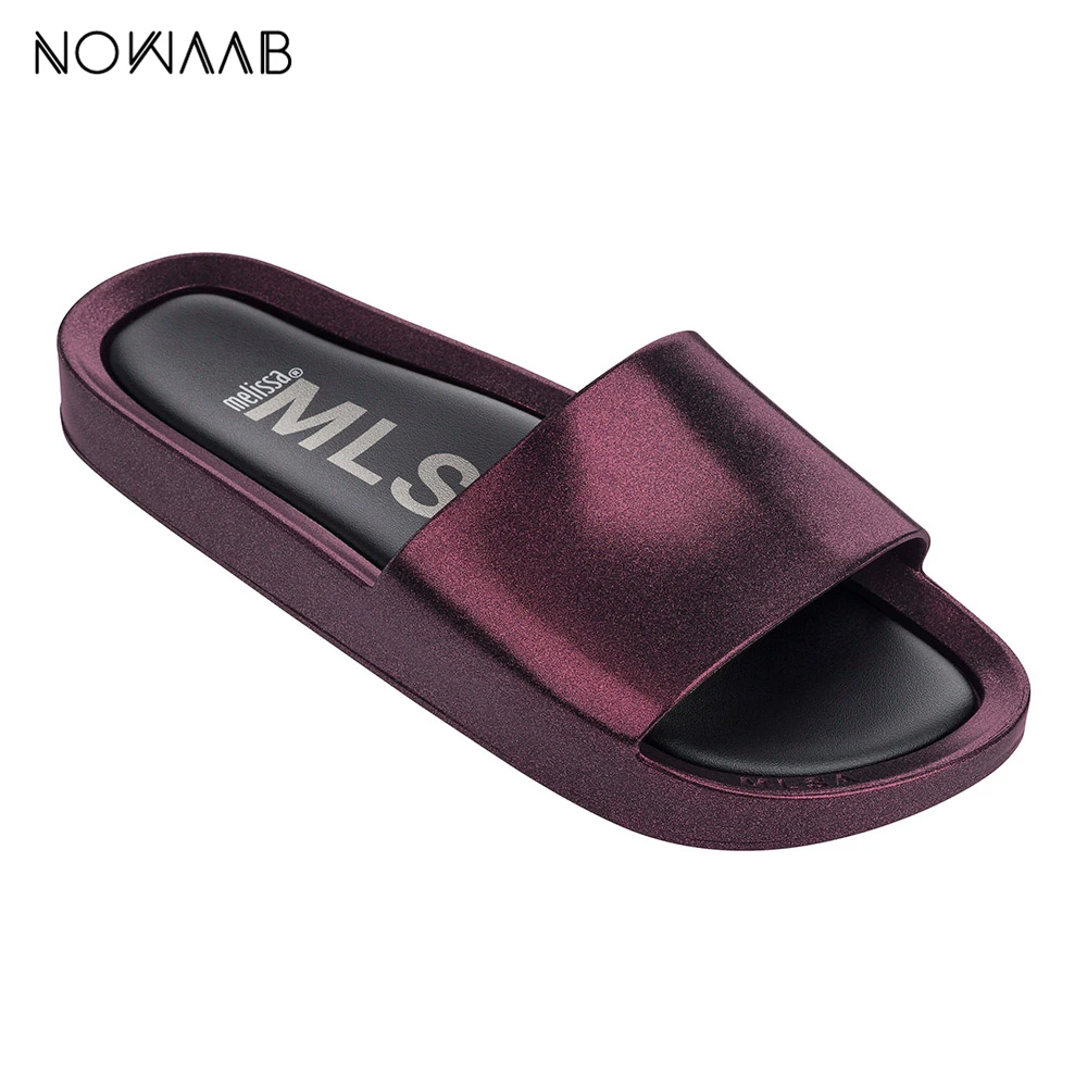 Melissa Beach Slide Shine/женские сандалии на плоской подошве Оригинальная обувь для женщин