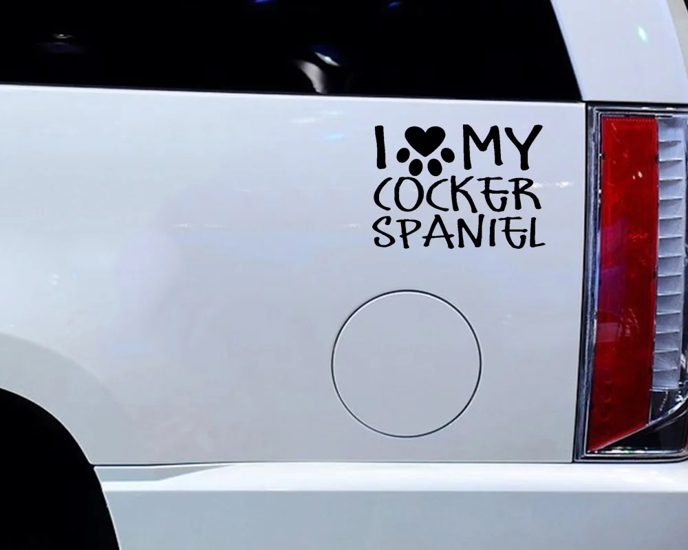 HotMeiNi наклейка для автомобилей Jdm украшение I Love My Cocker Spaniel оконный бампер на кузов