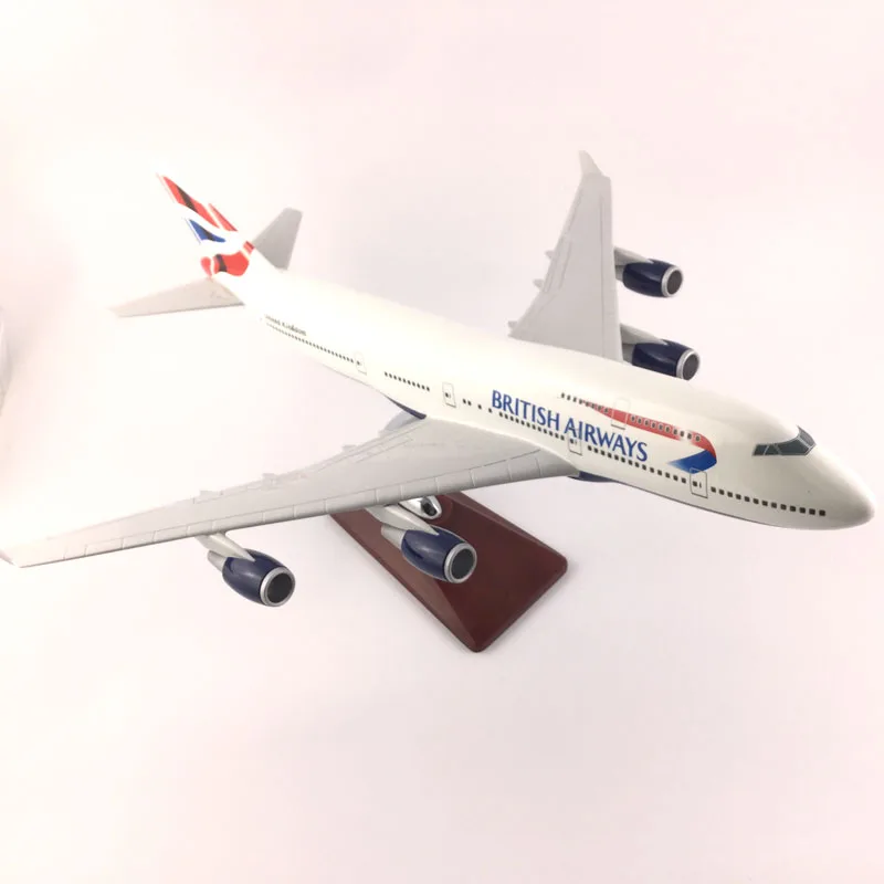 Бесплатная доставка модель самолета BRITISH AIRWAYS 45-47 см 747 Игрушечная подарок на день