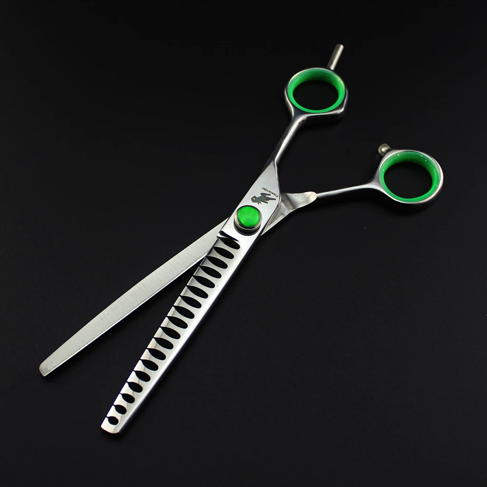 7inch Fish bone scissors professional hairdressing salon barber hair pet dog grooming shears high quality | Красота и здоровье