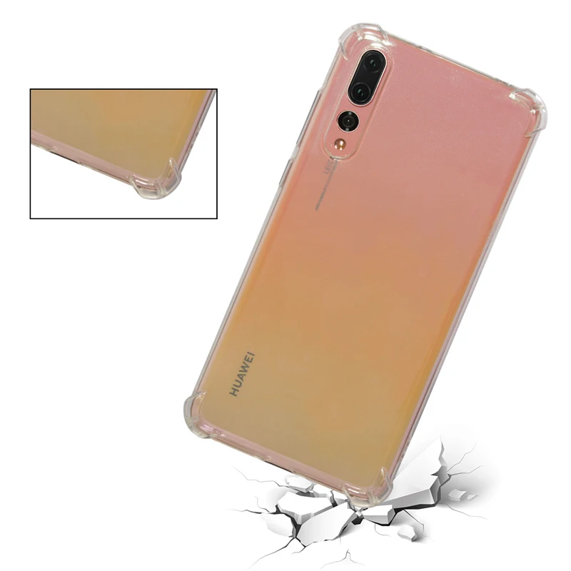 Ultrathin Shockproof Soft TPU Silicone Clear Case Crystal Phone Back Cover Shell Coque Funda for HUAWEI P20 Lite nova 3e Pro | Мобильные