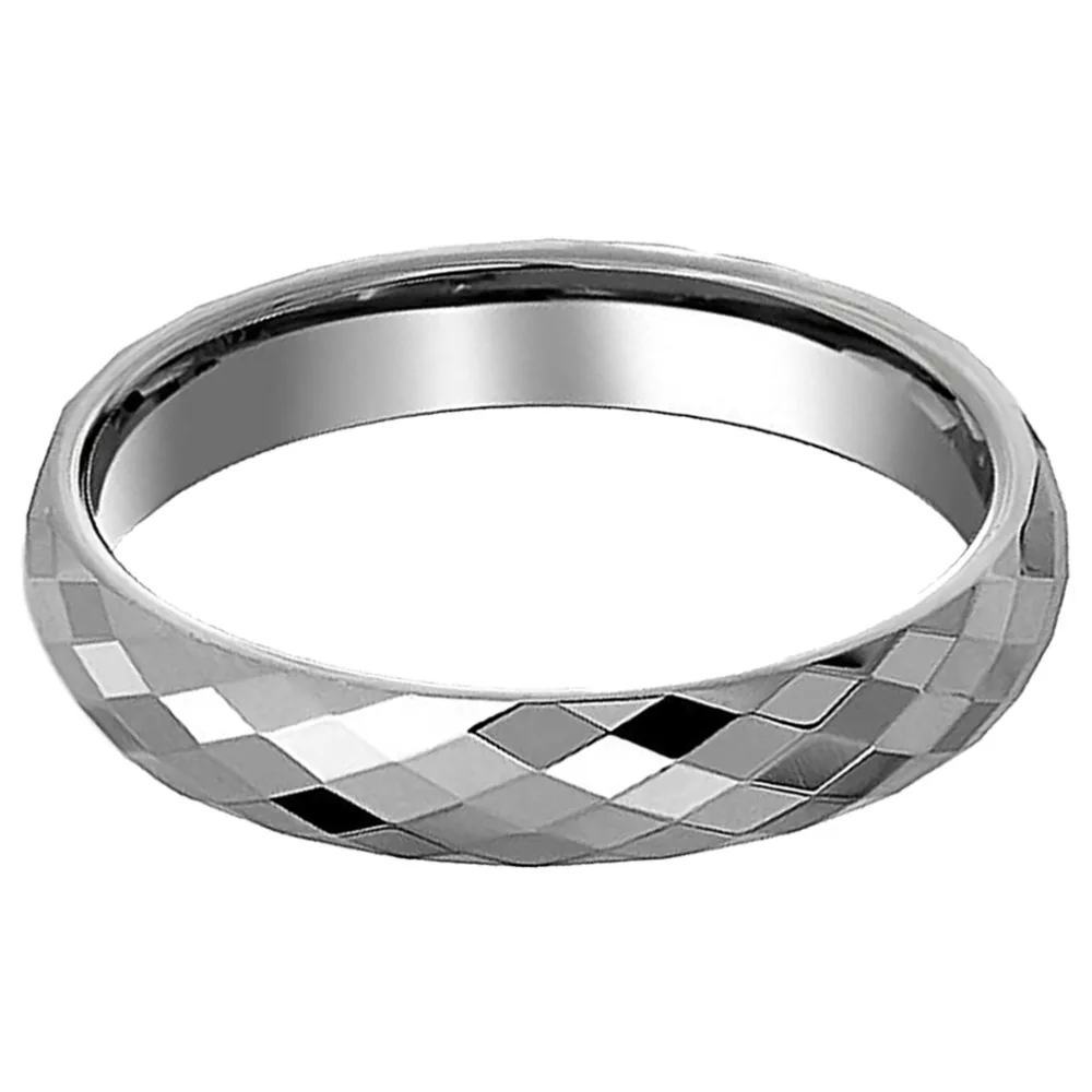 Обручальные кольца из карбида вольфрама 4 мм многогранные обручальные в Форме