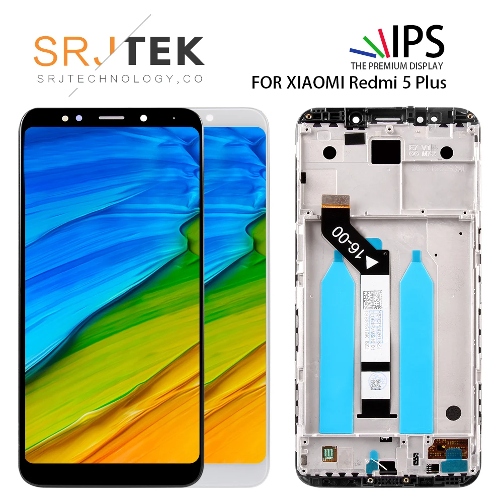 SRJTEK для Xiaomi Redmi 5 Plus ЖК-дисплей с рамкой 10 сенсорный экран для Redmi 5 Plus дисплей дигитайзер Запасные части