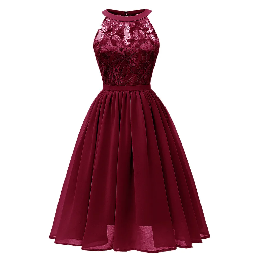 New style hot sales Fashion Women Vintage Princess Floral Lace Cocktail Neckline Party Aline Swing Dress high quality G0529#20 | Женская