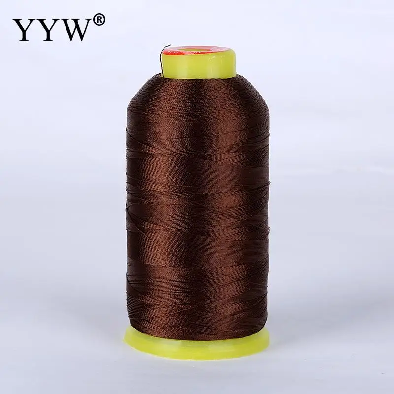 deep coffee color YYW 1,5 мм Набор для изготовления ювелирных украшений вручную шнур нить шелковая нить для бисера Жемчужная Нить 100 м Катушка нейлоновый шнур провод бижутерия нить - Цвет: deep coffee color
