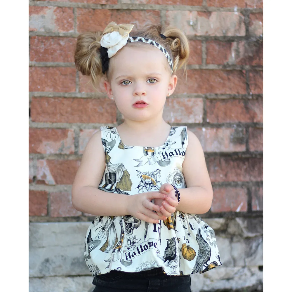 Cotton Suit Newborn Infant Baby Girl Fashion Pumpkin Cartoon O-Neck T-shirt Tops Shorts Pants Halloween Clothes Set | Детская одежда и