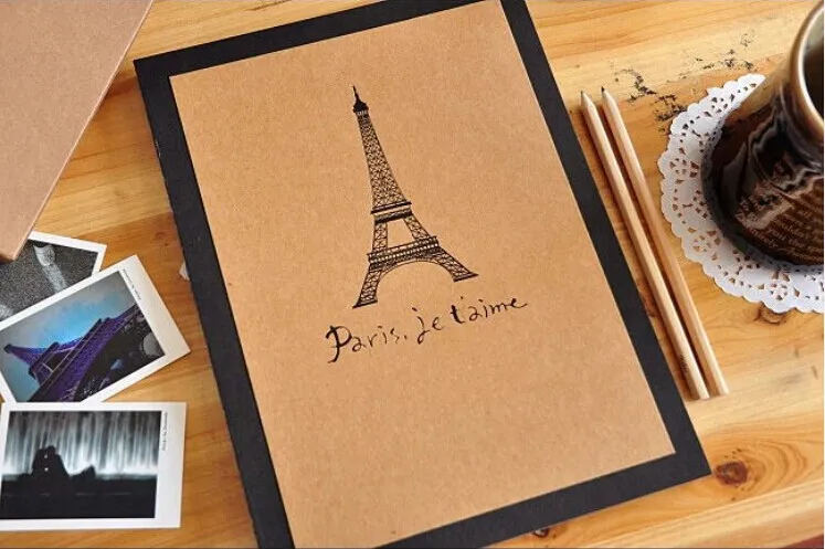 Новое поступление Бесплатная доставка башня Париж Diy Бумага липкий тип