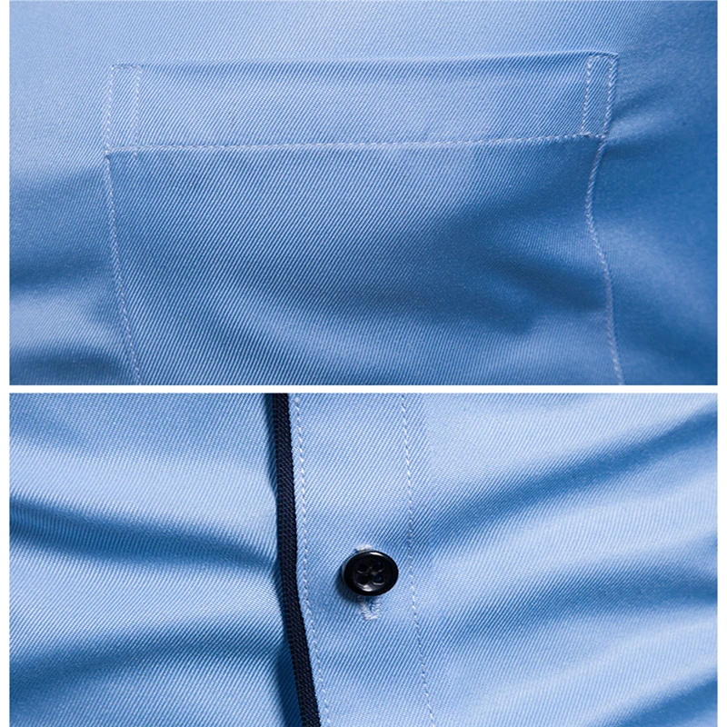 Рубашка мужская приталенная с длинным рукавом белый дизайнерский Топ