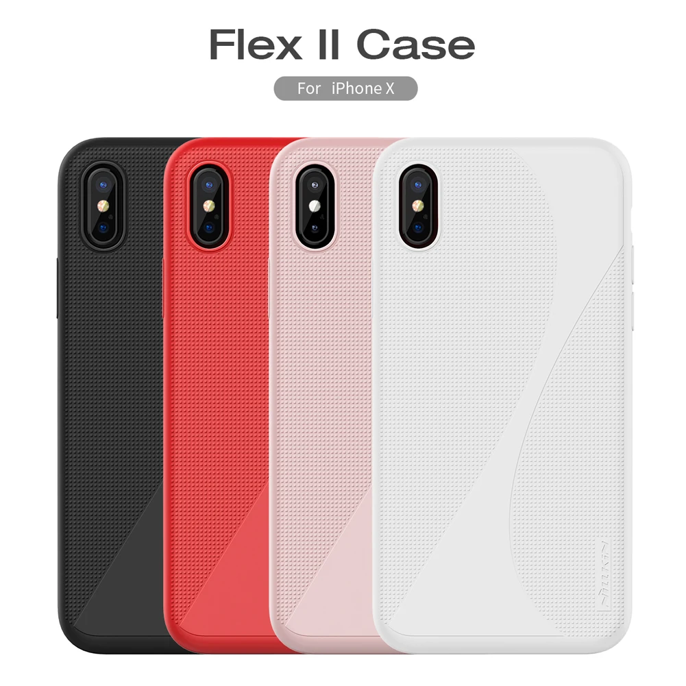 NILLKIN FLEX II жидкое силиконовый чехол для iPhone х Мягкий Гладкий силикон телефон