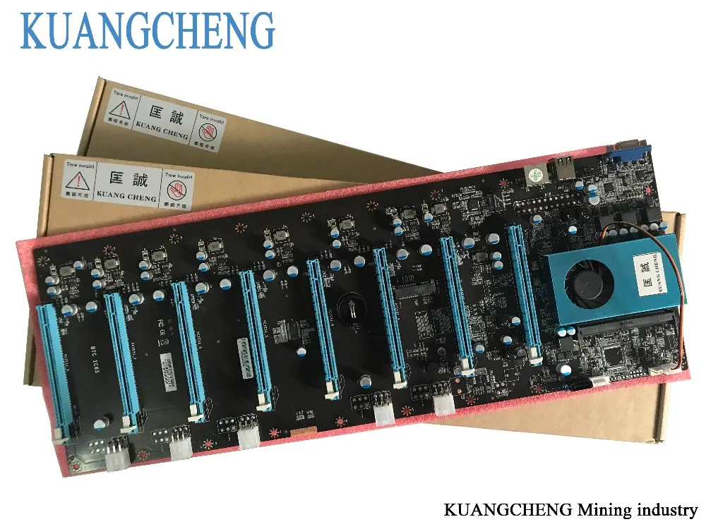 KUANGCHENG BTC IC6S Майнинг материнская плата 8 видеокарт Слоты PCI Express 8 до 16x для ETH miner и т. д. ZEC Майнер материнская плата
