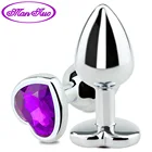 Анальная пробка Man nuo, металлическая, с кристаллами, ювелирные изделия, гладкое прикосновение, без вибратора, анальные шарики анальный расширитель, анальные игрушки для мужчинженщин, мужчин