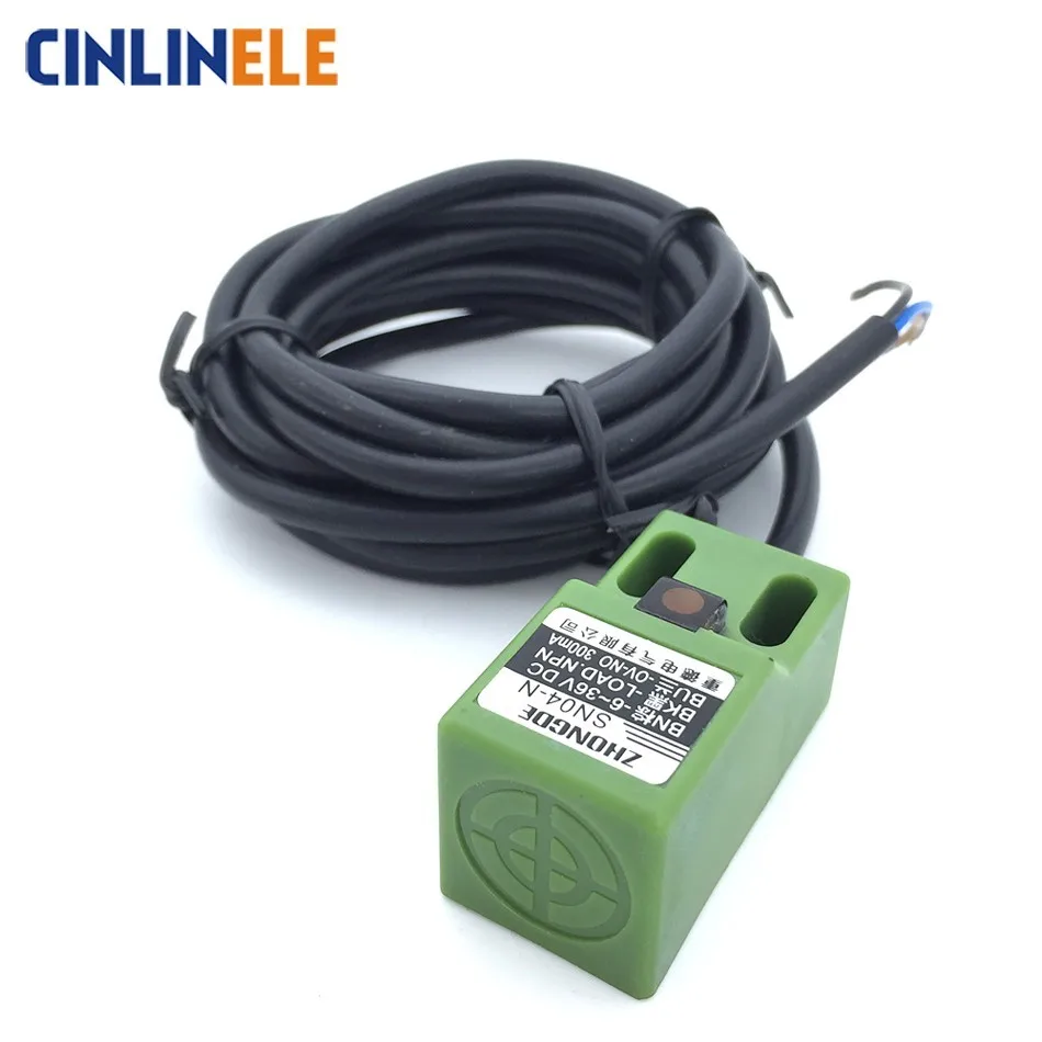 SN04 4 мм Cube основа индуктивной Non-Экран щит Тип приближения SwitchSN04-N SN04-P SN04-N2 SN04-P2, на возраст от 6 до 36V DC 3 провода Сенсор переключатель
