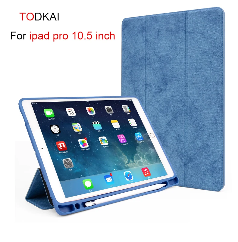 

Чехол с держателем-карандашом для iPad Air 3 10,5, 2019, тонкий защитный чехол с полным корпусом, противоударный смарт-чехол для iPad Pro 10,5