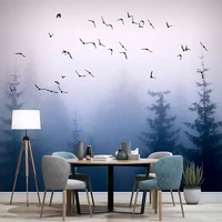 3d photo wallpaper nordic fantasy forest modern cloud bird wall cloth wall painting living room study home decor papel de parede
