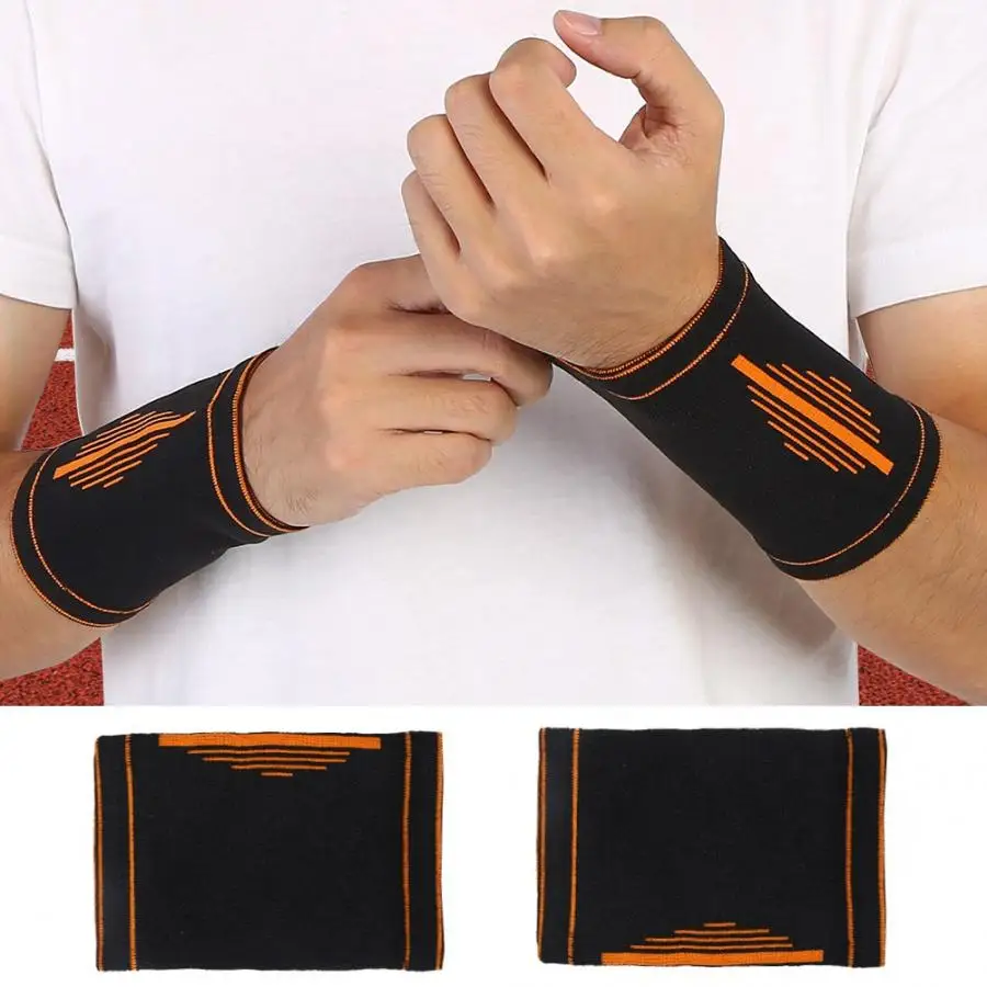 1 пара наручных повязок унисекс спортивные нейлоновые защита для рук защитное