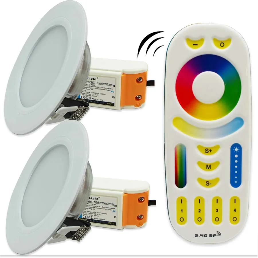 6 W 2 4G Milight led панели для потолка вниз свет Регулируемый цвет света цветовая