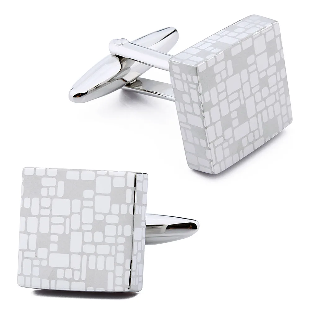 1 пара в розницу квадратный Модный Обычный металл с эмалью узор очаровательные