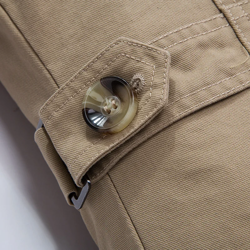 Новинка весеннее Мужское пальто цвета хаки длинное приталенное мужское мужские