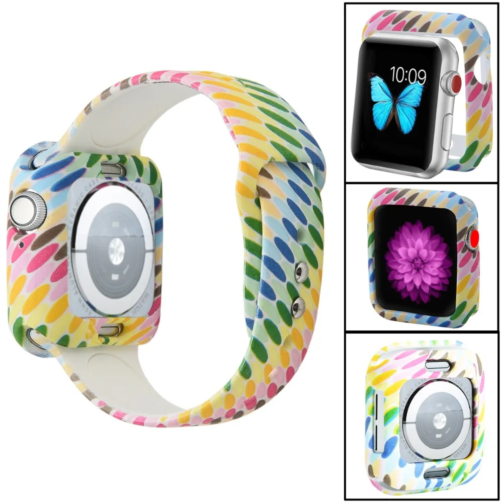 Силиконовый чехол Odog с цветком для Apple Watch 4 Band 40 мм 44 мм для iWatch Series 4 защитная рамка полная защитная оболочка
