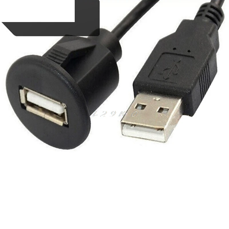 2 м PC Car Dash Board Mount USB 0 гнездо Папа мама панель расширения кабеля|Компьютерные