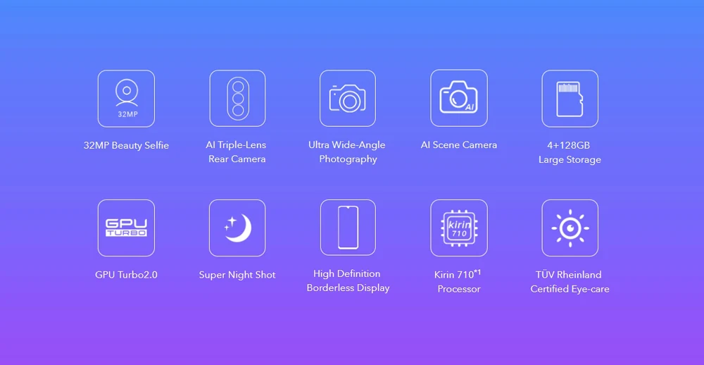 Honor 20 Lite, 4 Гб, 128 ГБ, Honor 10i, глобальная версия AI, камера с тройным объективом, 6,21 дюйма, FHD+ Разблокировка по отпечатку пальца